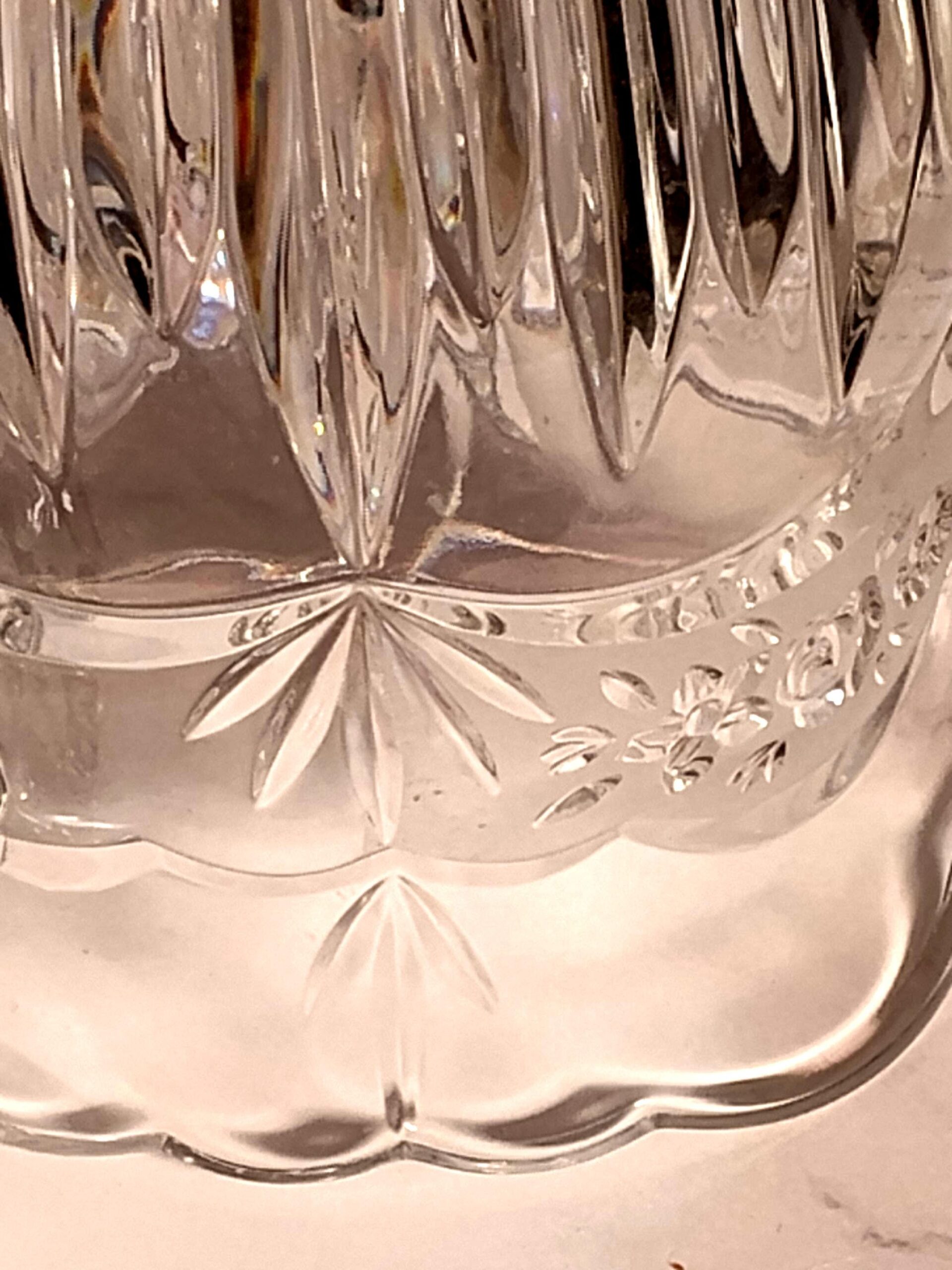 Oneida Southern Garden Crystal Water Pitcher: Frosted Rose Design - Image 2