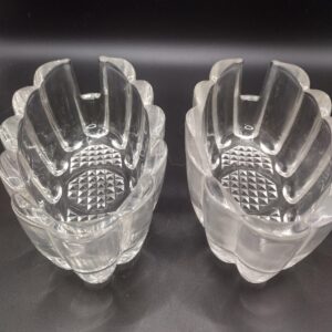 Vintage Princess House Crystal Utensil Holders Set of 2 Kitchen Organizers