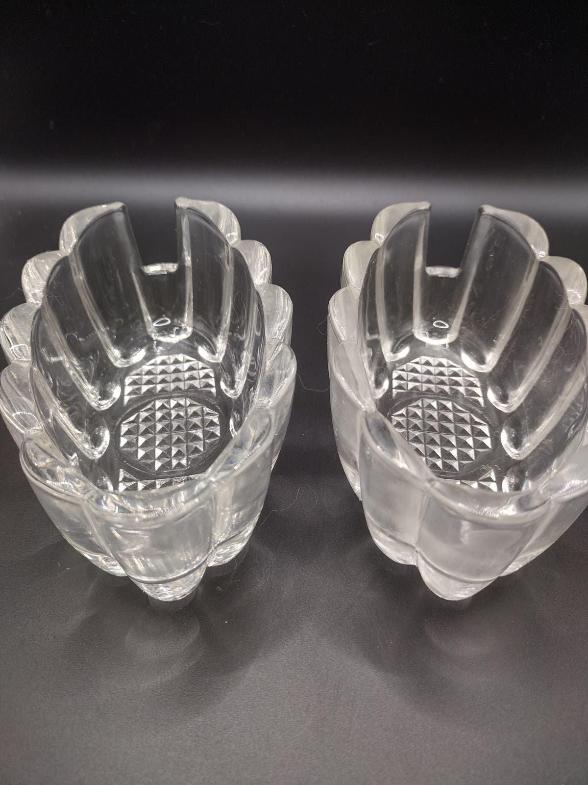 Vintage Princess House Crystal Utensil Holders Set of 2 Kitchen Organizers