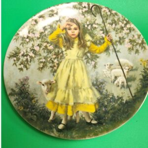 Vintage Little Bo Peep Collectible Plate Bradford Exchange with COA Mother Goose