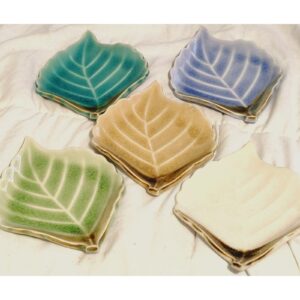 Vintage Set of 5 handmade coasters / trays