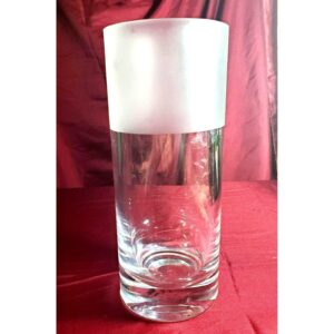Heavy Clear Glass and Frosted Glass 10" Tall Candle Holder / Center Piece