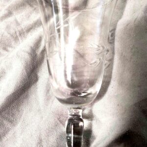 Vintage Mid-Century Etched Stemware Cordial Glasses - Set of 4