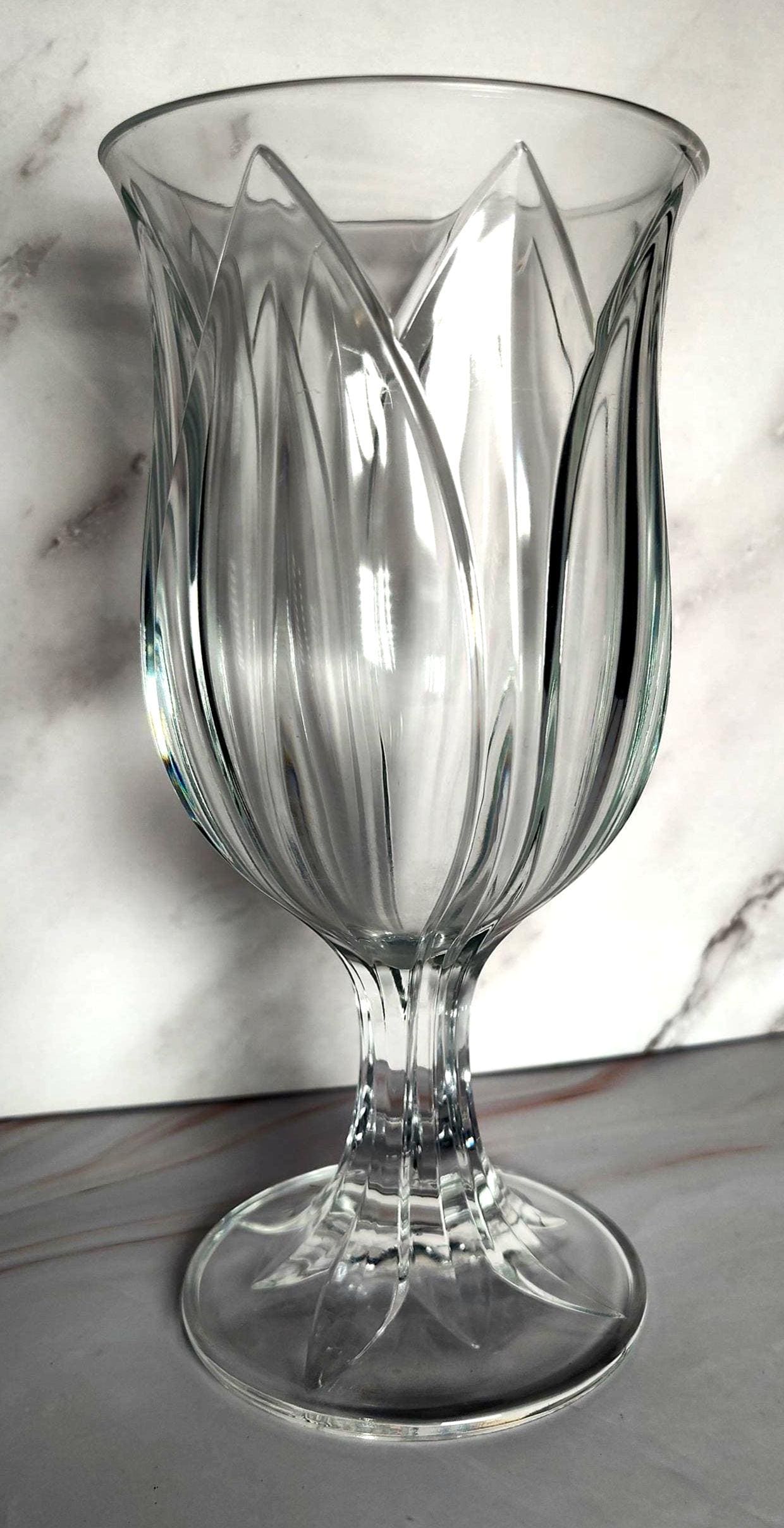 Cristal d'Arques Durand Pompano Tulip Crystal Water Goblet French Crystal Discontinued Replacement