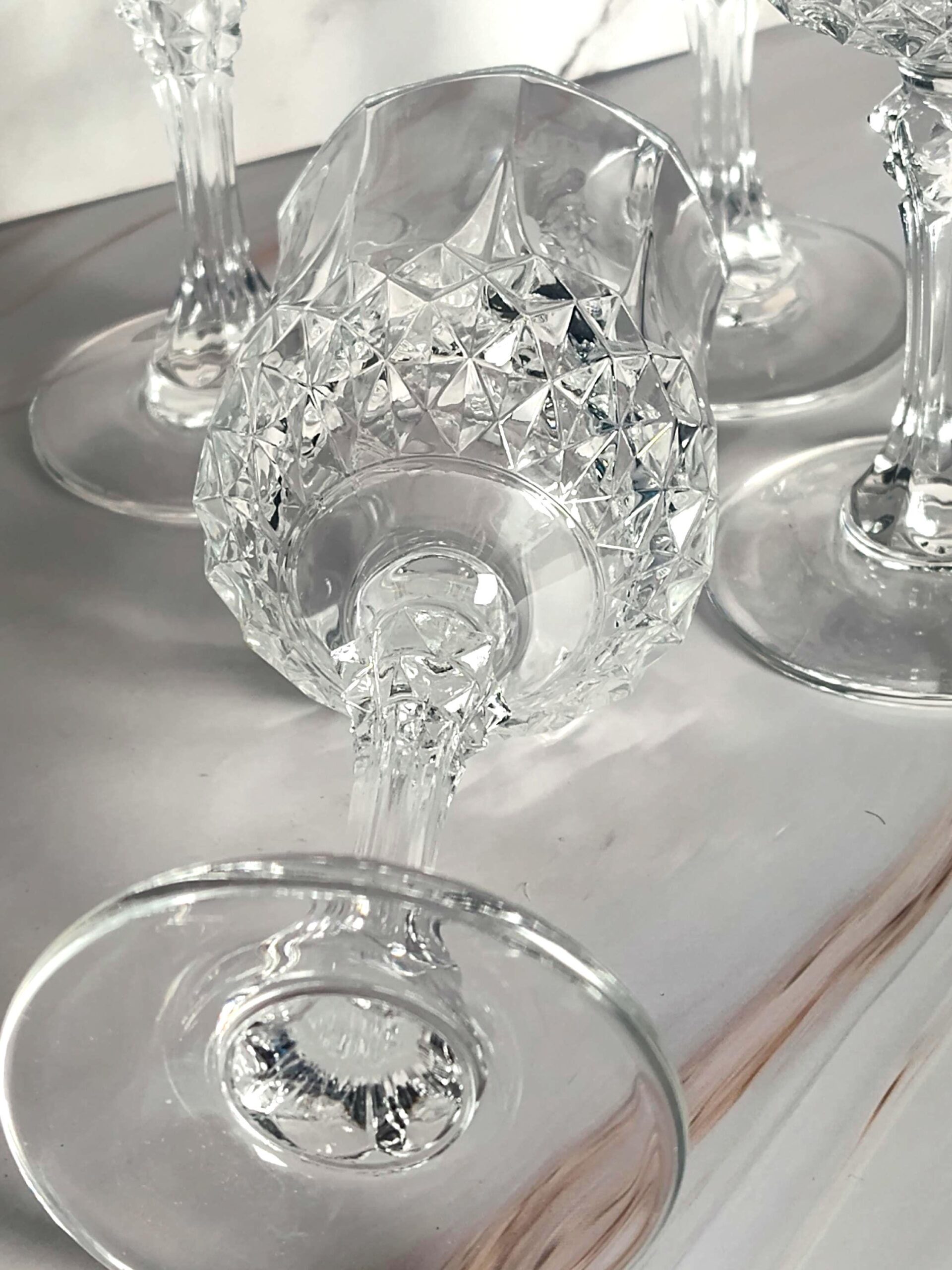 Cristal D'Arques Longchamp Wine Glasses Set of 4, French Lead Crystal Stemware - Image 4