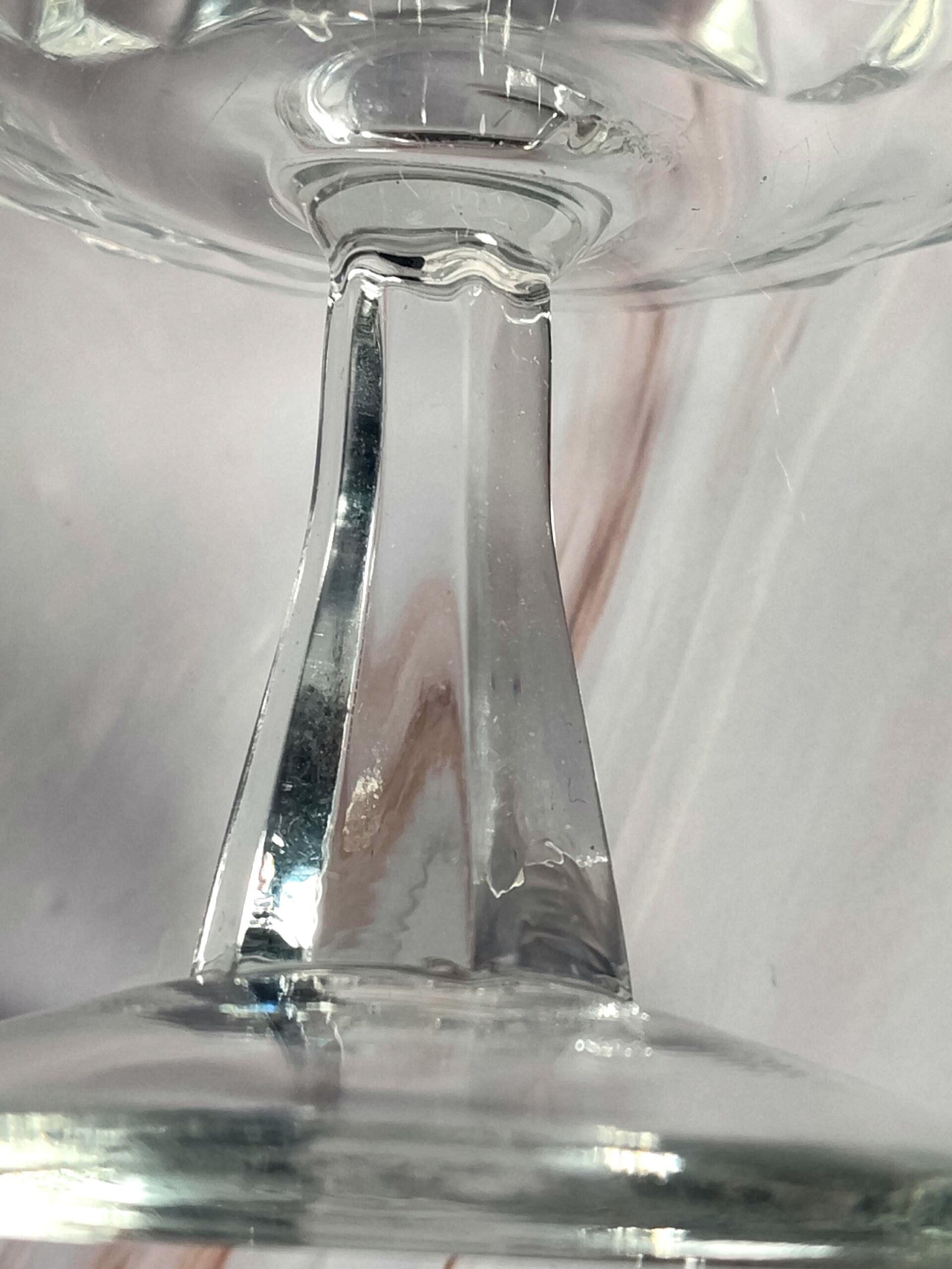 Anchor Hocking Bolingbrook Sherbet Glasses Pair Clear Diamond Point Champagne Coupe - Image 5