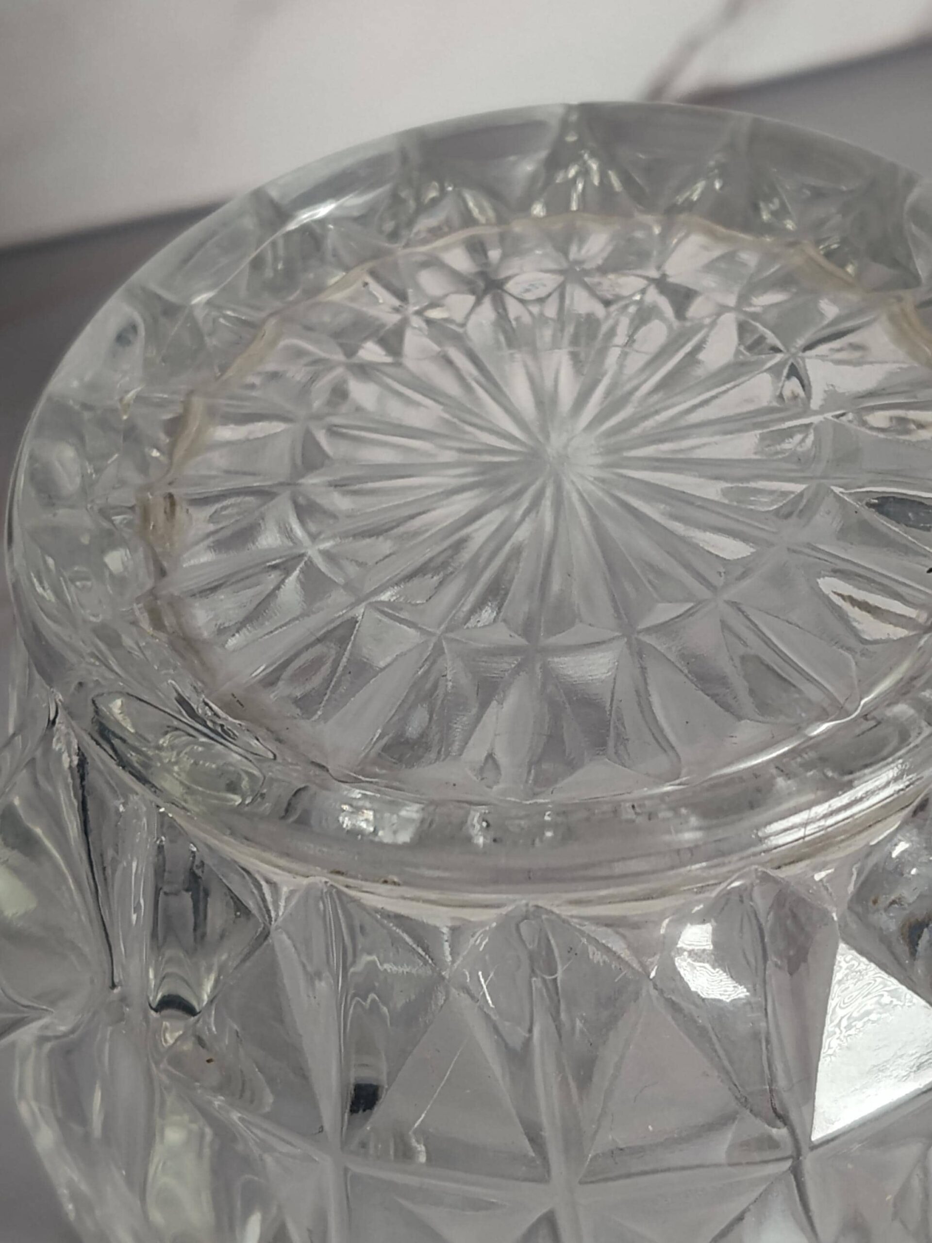 Federal Glass Windsor Diamond Creamer Clear Pressed Glass Vintage Depression Era - Image 4