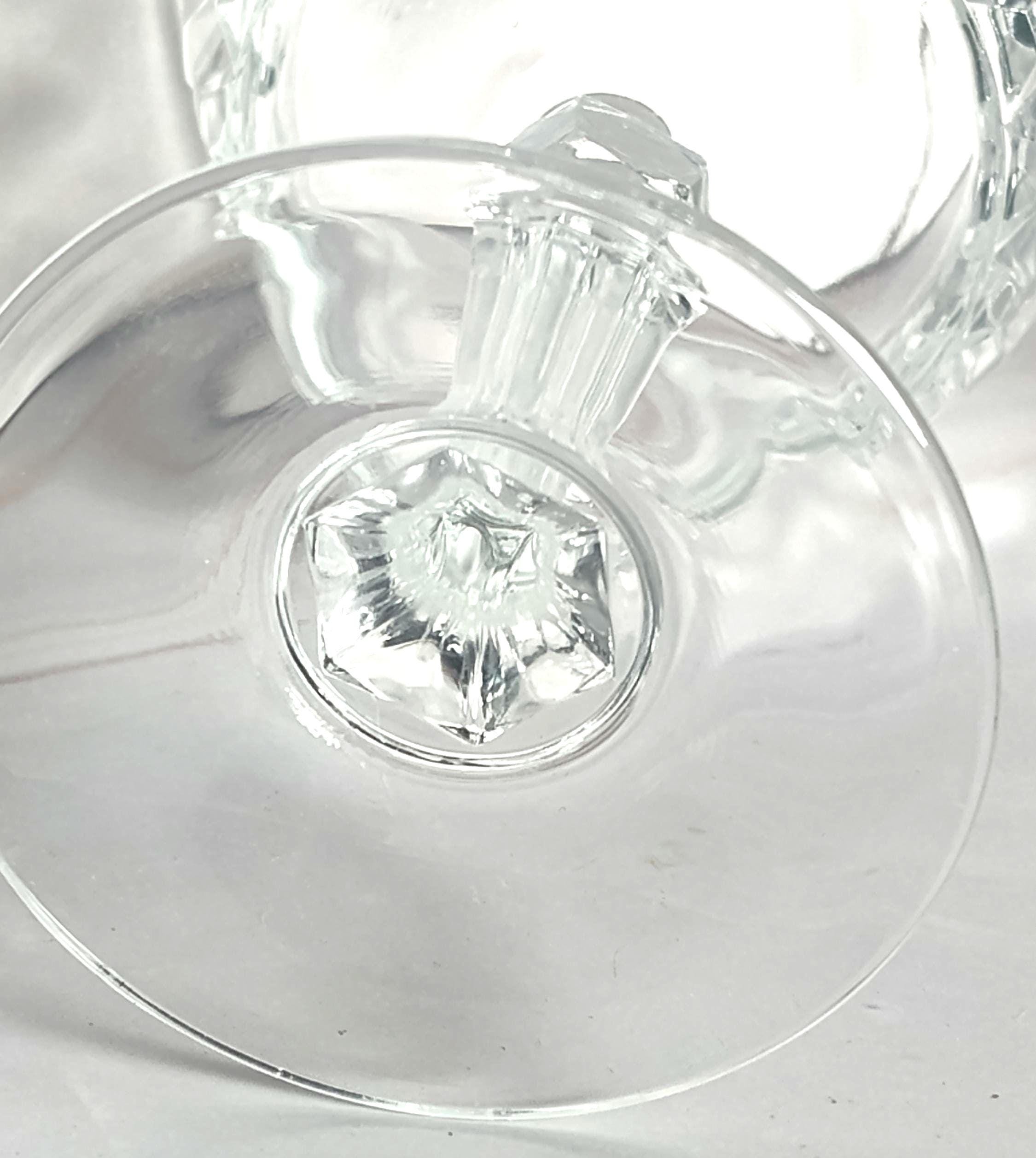 Cristal d'Arques Longchamp Champagne Coupe Glasses Pair French Lead Crystal Cut Sherbet Stemware - Image 4