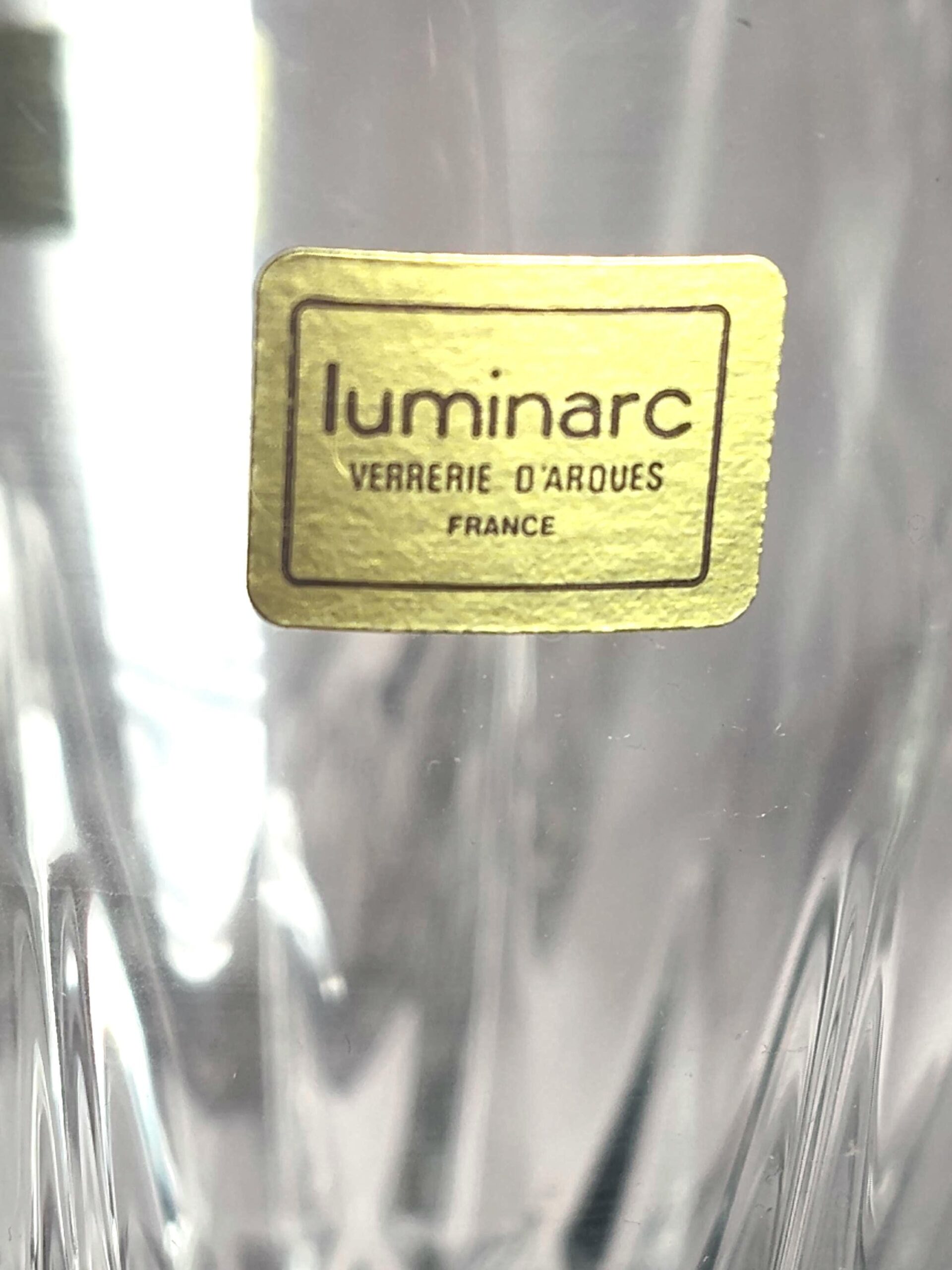 Set of 4 Luminarc Diamant Wine Glasses, French Cut Glassware with Original Stickers - Image 3