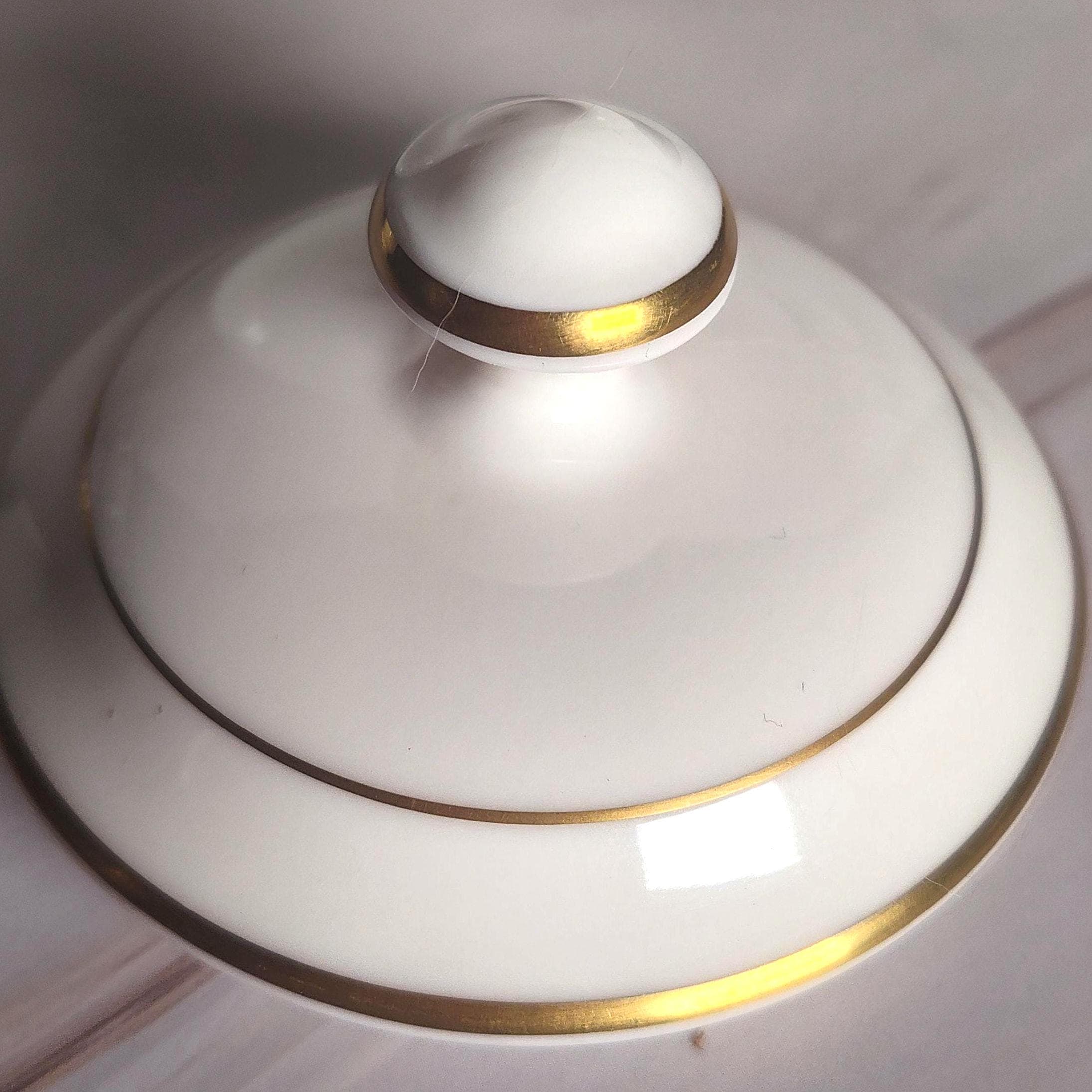 Gorham Wingate Creamer Sugar Set: Peach Floral Fine China Gold Trim - Image 8