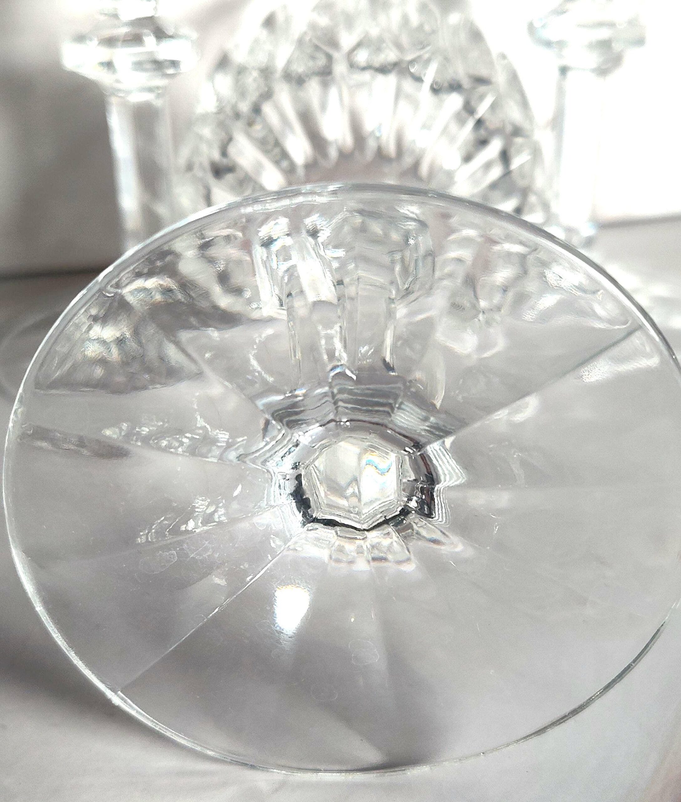 Nachtmann Angelique Claret Wine Glasses Set of 3 Cut Crystal Hexagonal Stem Germany - Image 4