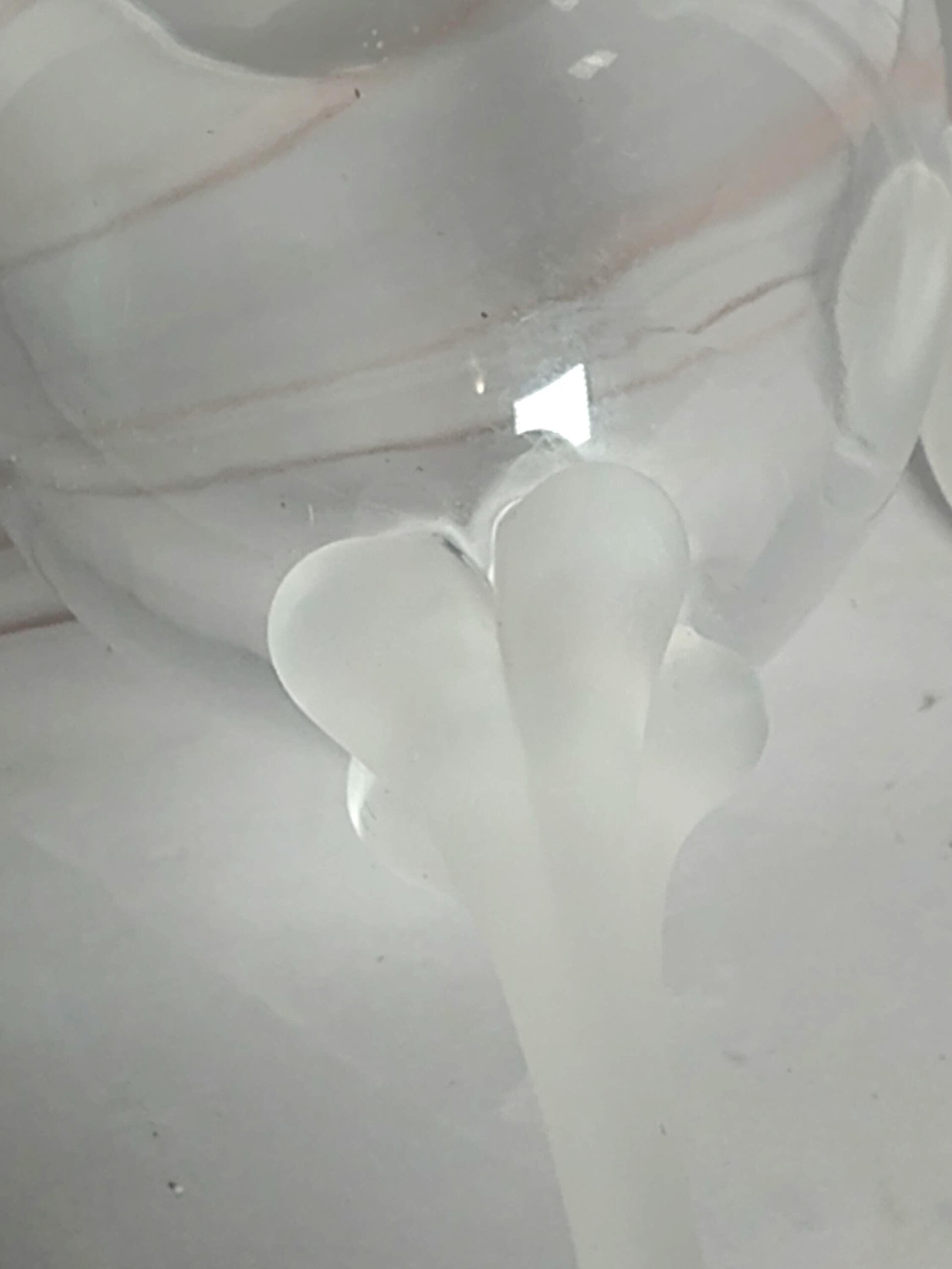 Cristal D'Arques Florence Wine Glasses Set of 2 Frosted Petal Stem French Crystal Vintage - Image 5