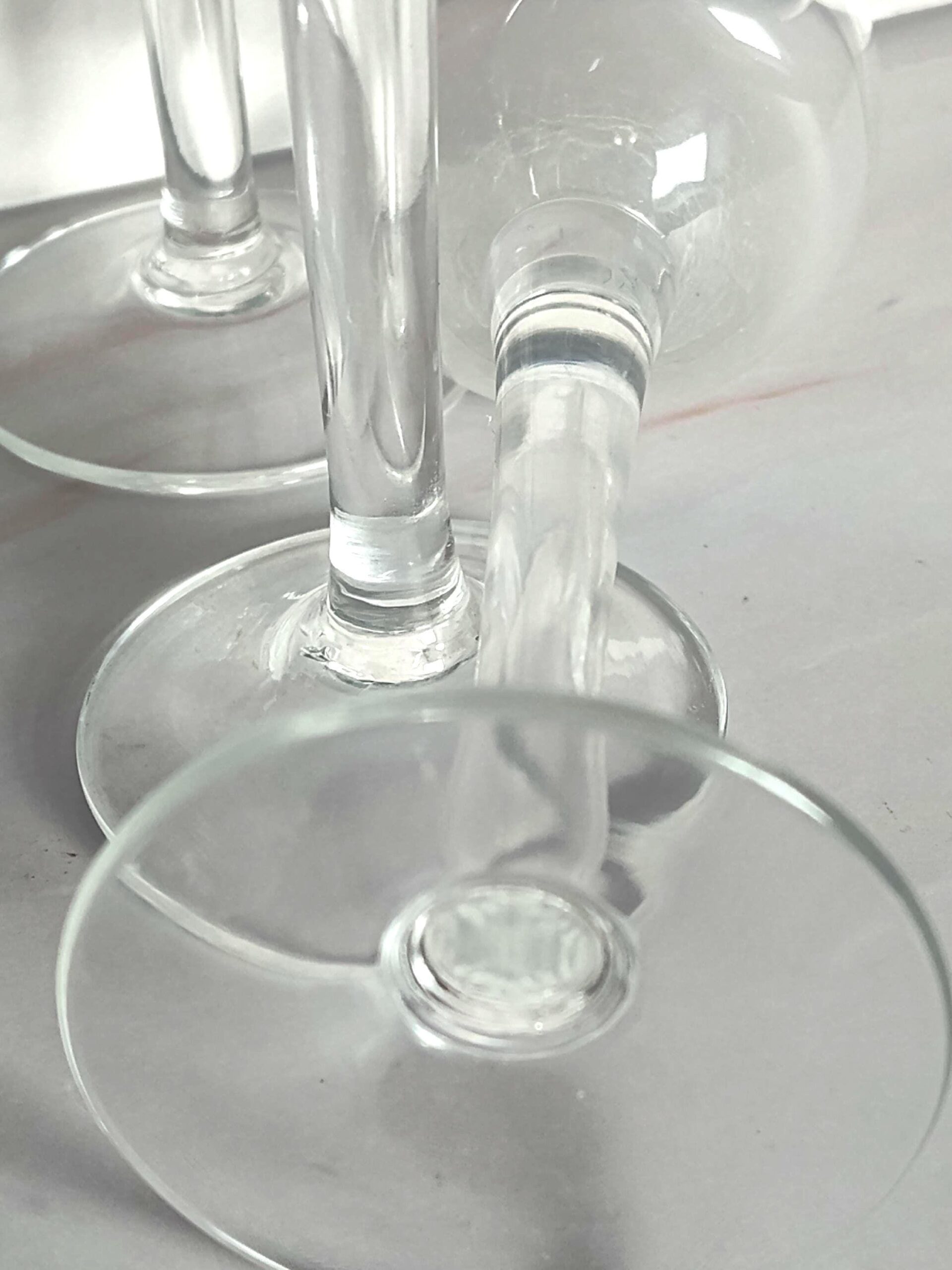 Toscany Crystal Cordial Glasses Set of 4 Etched Floral Butterfly Long Stem Romania Vintage 5 3/4 Inch - Image 4