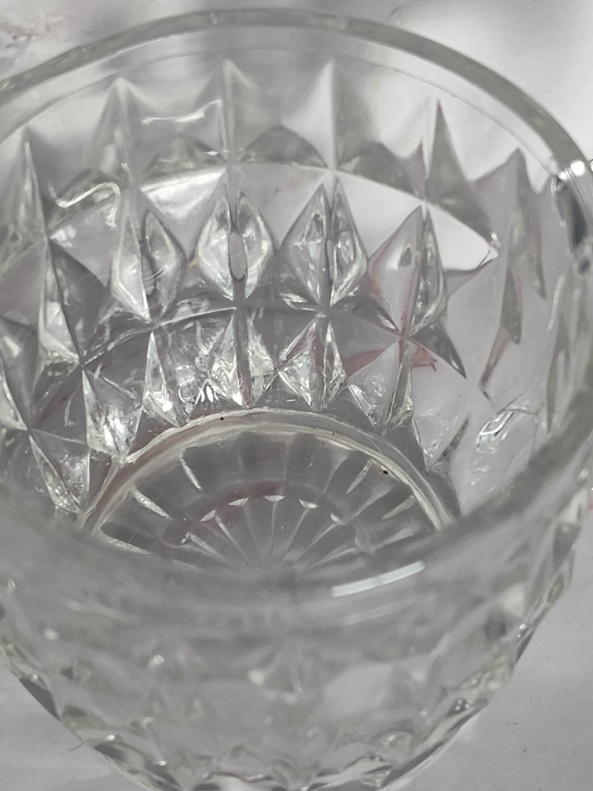 Federal Glass Windsor Diamond Creamer Clear Pressed Glass Vintage Depression Era - Image 2