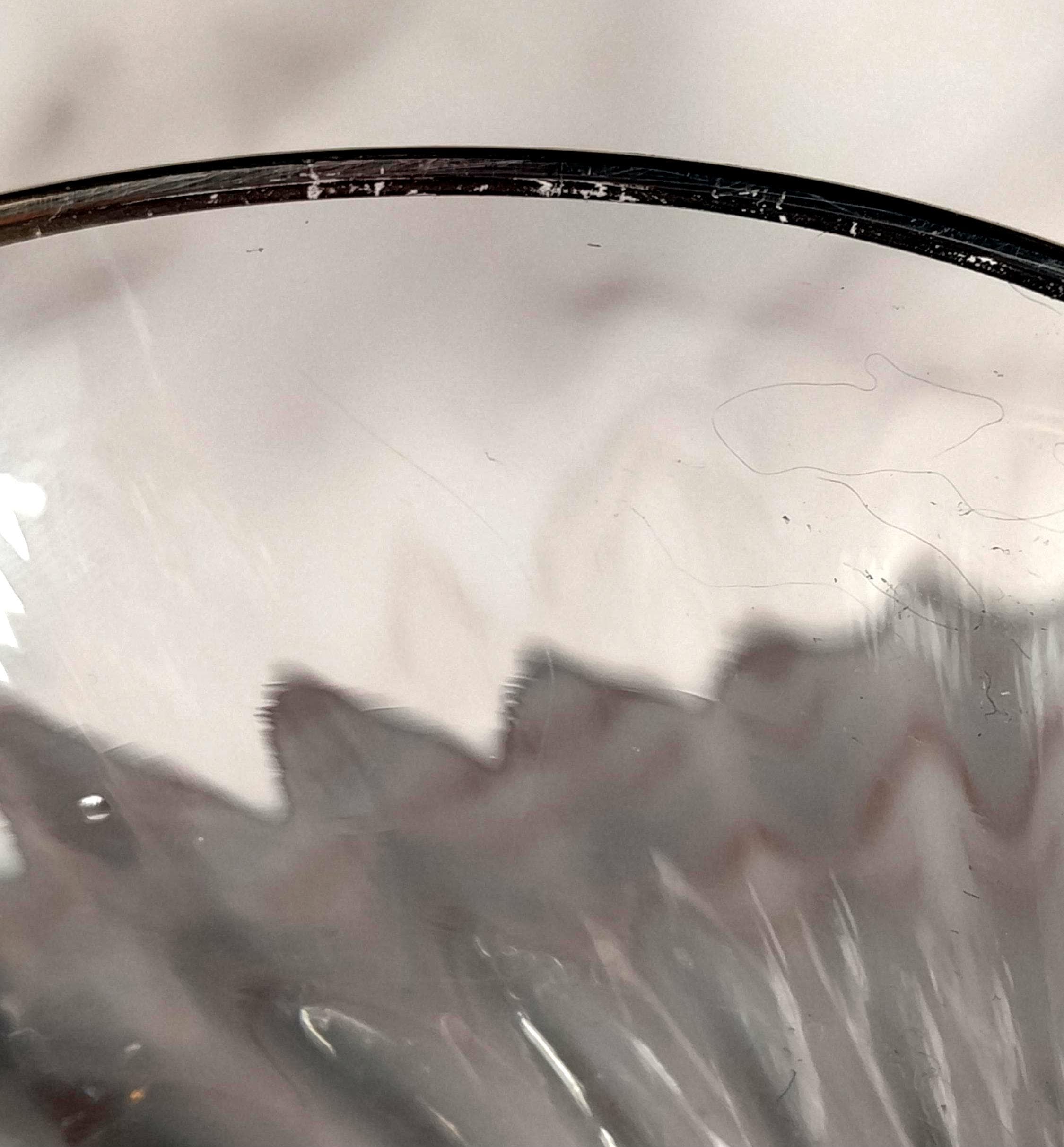 Cristal D'Arques Rambouillet Gold Rim Water Goblets Set of 4 French Crystal Swirl - Image 5