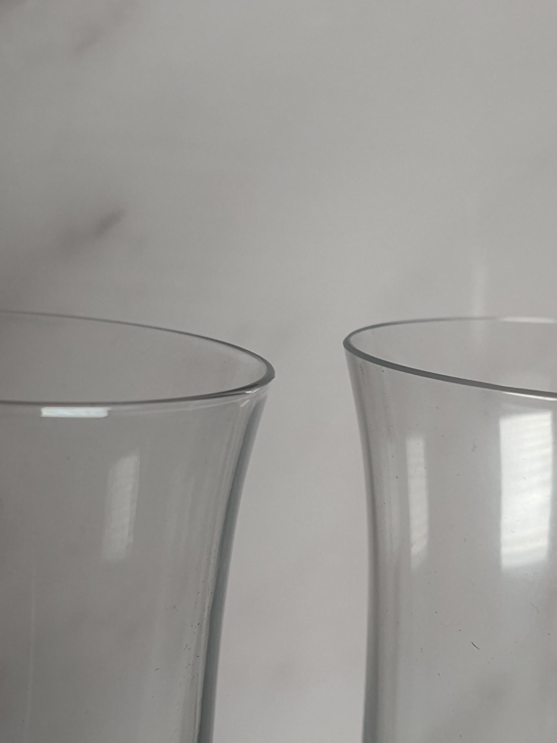 Royal Bavarian Crystal Champagne Flutes Set of 2 Faceted Hex Stem Vintage 8 3/8" Inch - Image 5